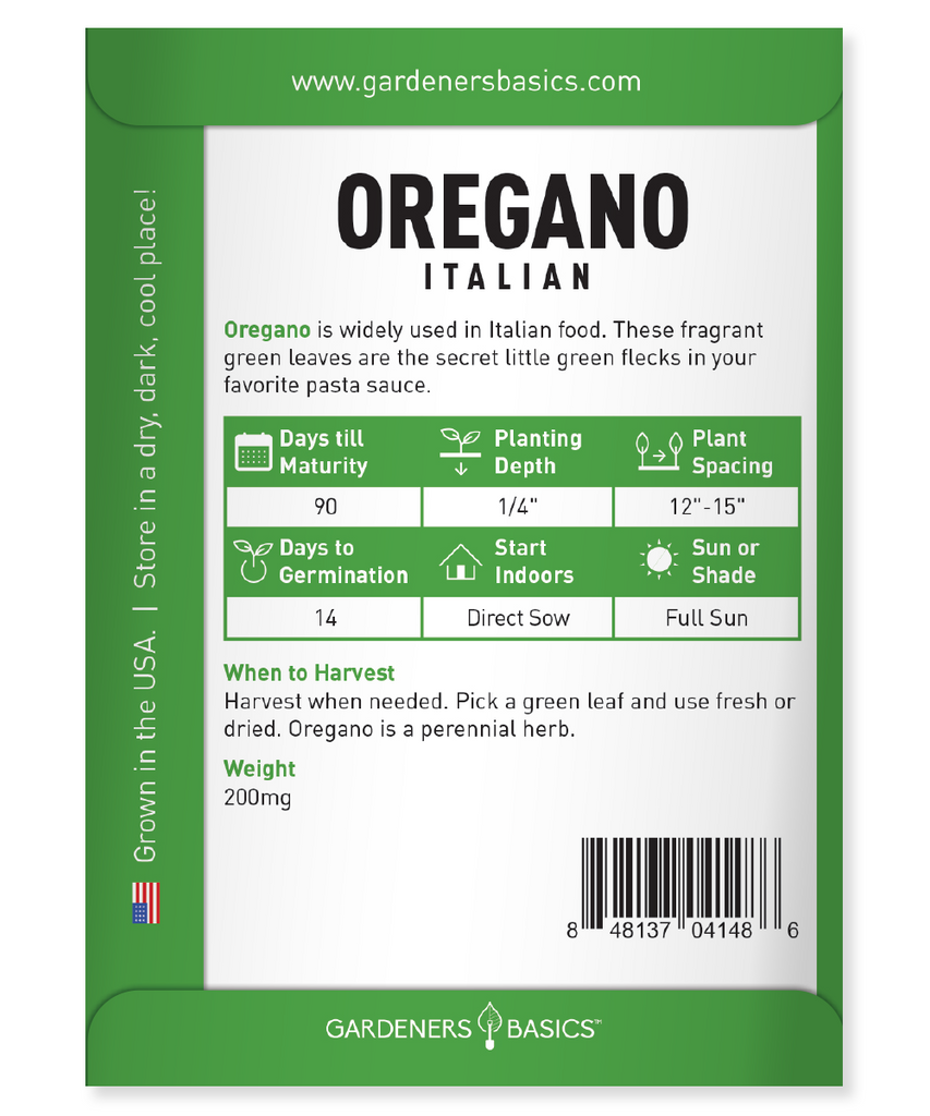 Italian Oregano Seeds For Planting Non-GMO Seeds Home Herb Garden
