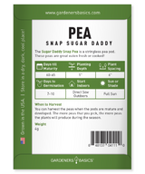 Snap Sugar Daddy Pea Seeds For Planting Non-GMO Seeds Home Vegetable Garden