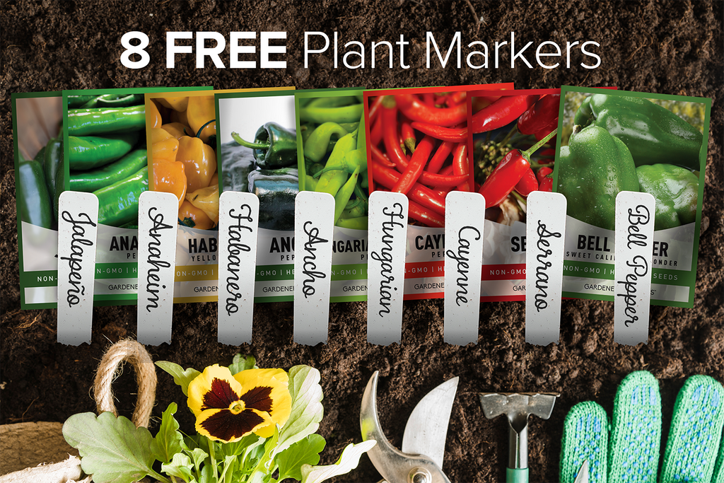 Pepper Seeds For Planting Variety Pack Non-GMO Seeds For Home Pepper Garden Free Plant Markers