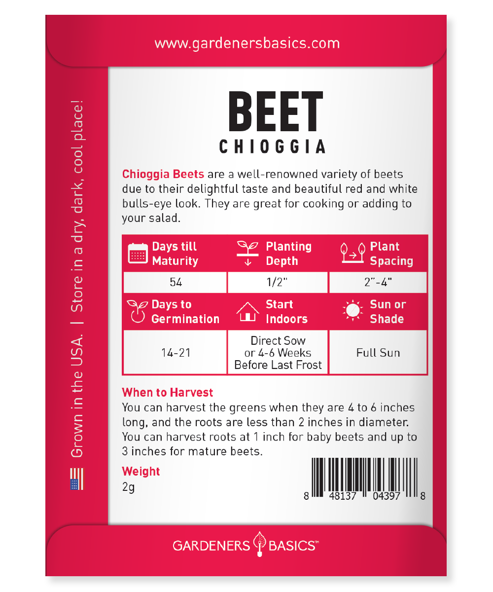 Heirloom Chioggia Beet Seeds: Discover the Timeless Beauty and Taste of These Beetroots