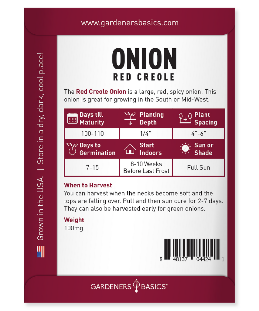 Red Creole Onion Seeds Unlock the Full Potential of Your Homegrown Onions