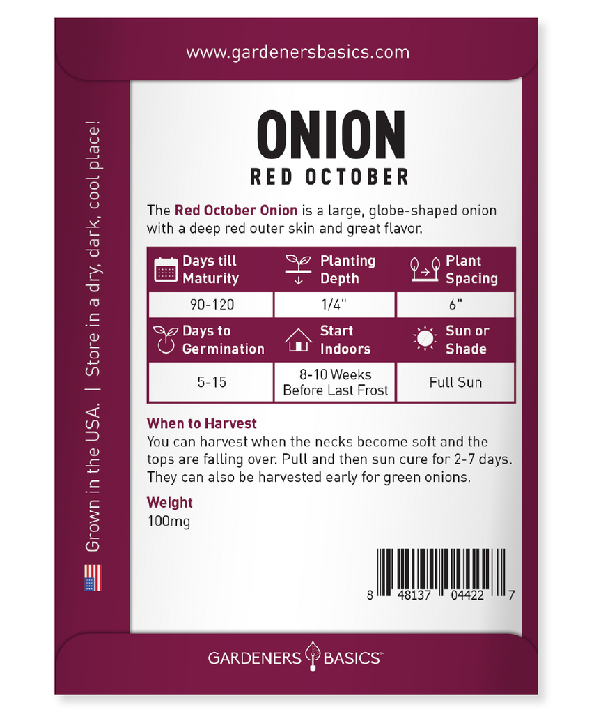 Premium Red October Onion Seeds: Perfect for Salads, Sandwiches, and More