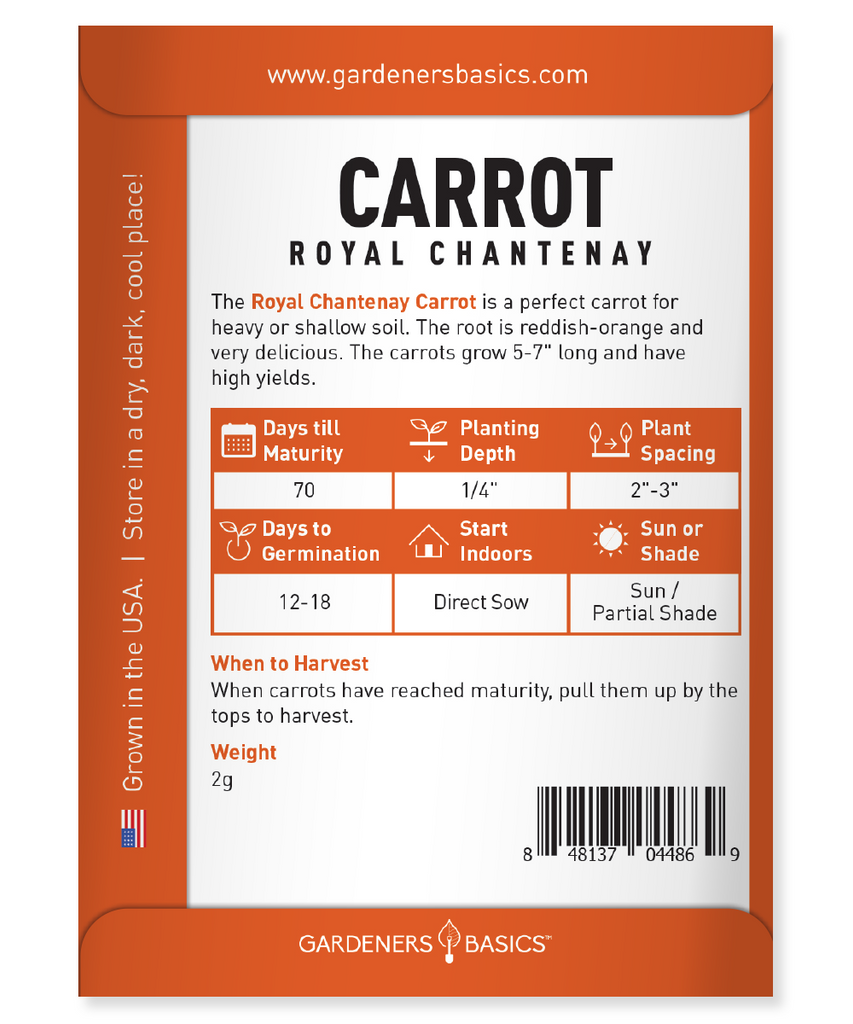Plant Heirloom Royal Chantenay Carrot Seeds for a Vibrant Garden