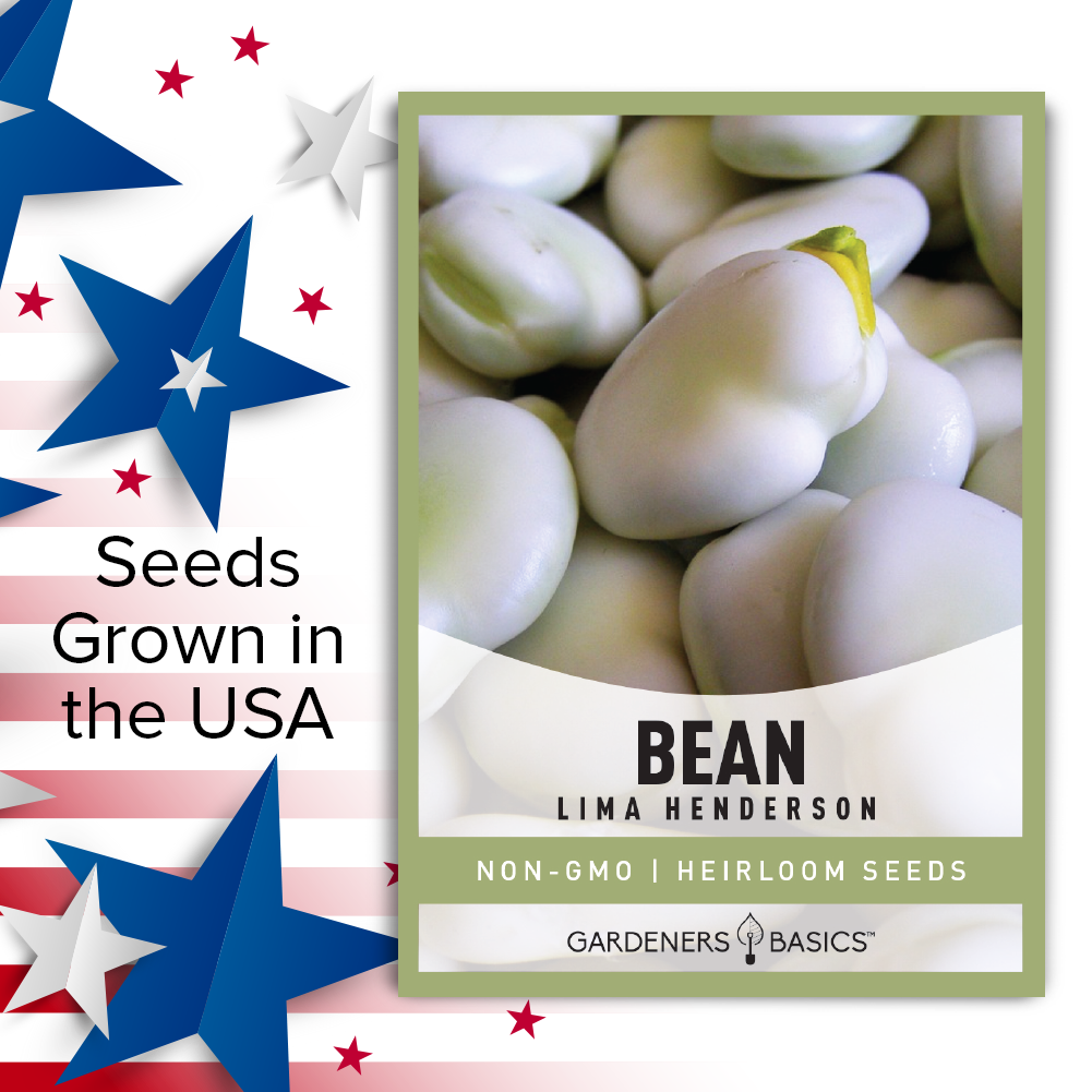 Lima Henderson Bean Seeds For Planting Non-GMO Seeds For Home Vegetable Garden USA