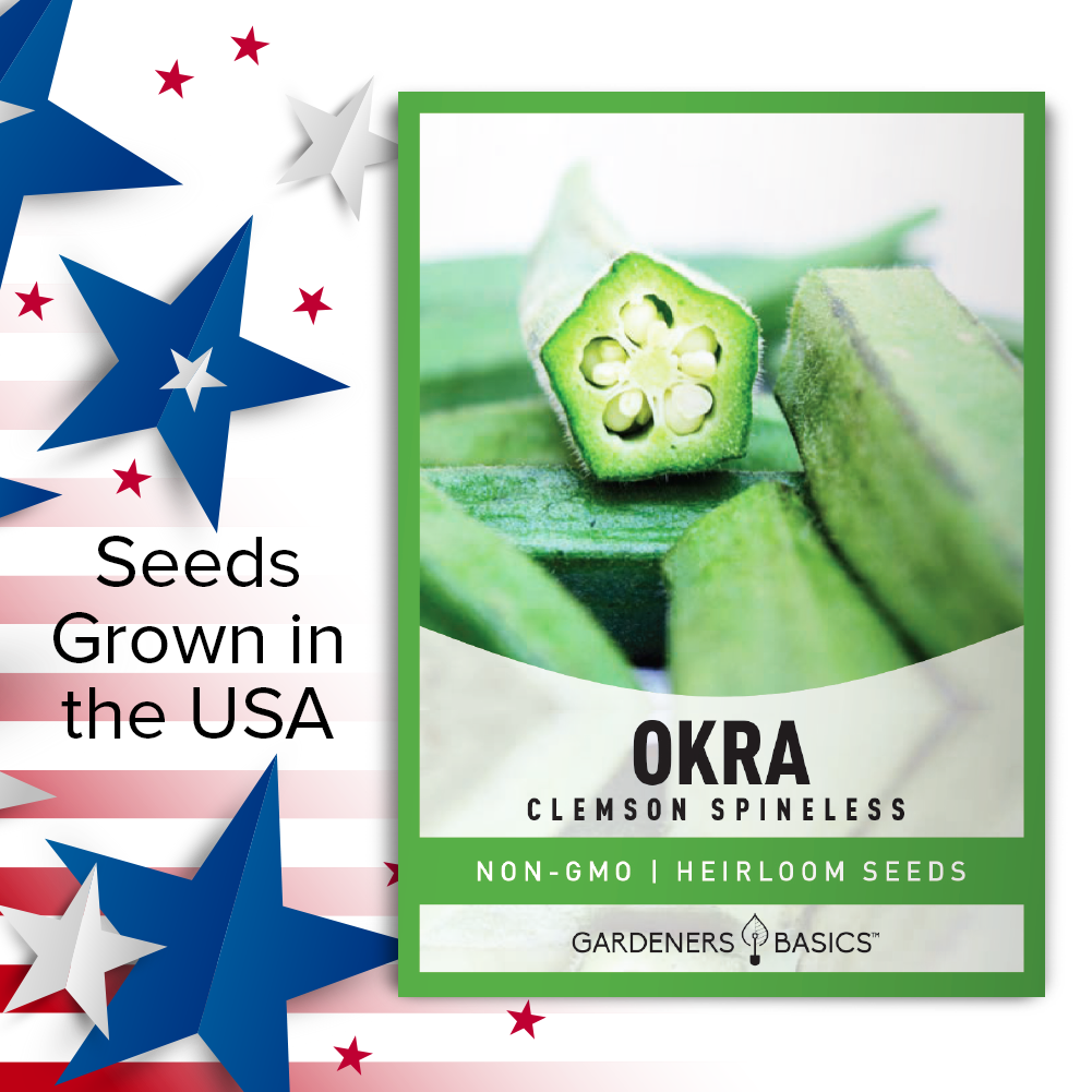Clemson Spineless Okra Seeds For Planting Non-GMO Seeds For Home Vegetable Garden USA