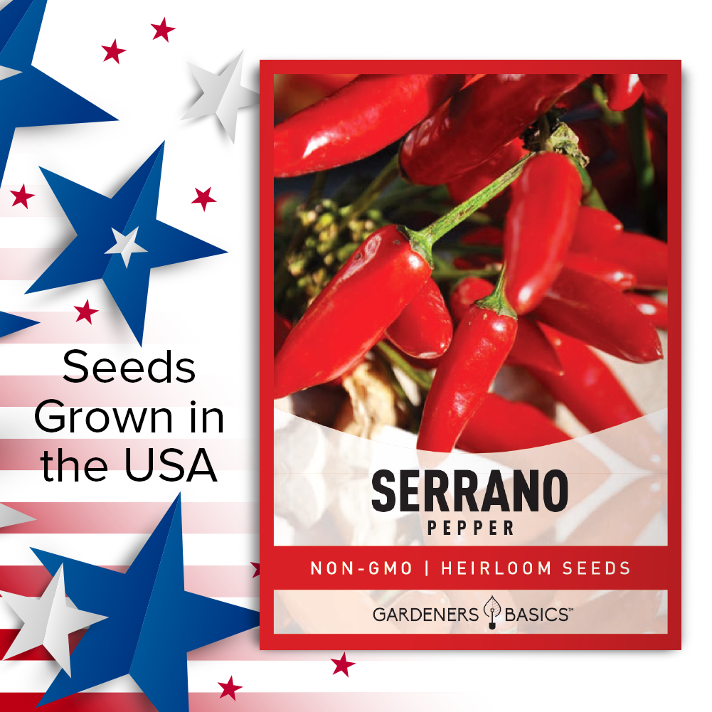 Serrano Pepper Seeds For Planting Non-GMO Seeds For Home Pepper Garden Vegetables USA