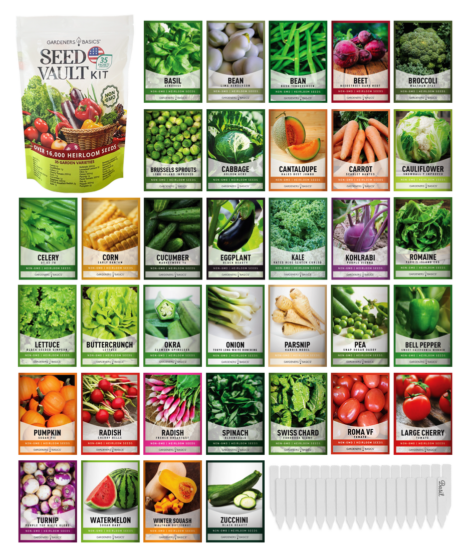 Heirloom Seeds & Survival Seed Vault Kits | Gardeners Basics