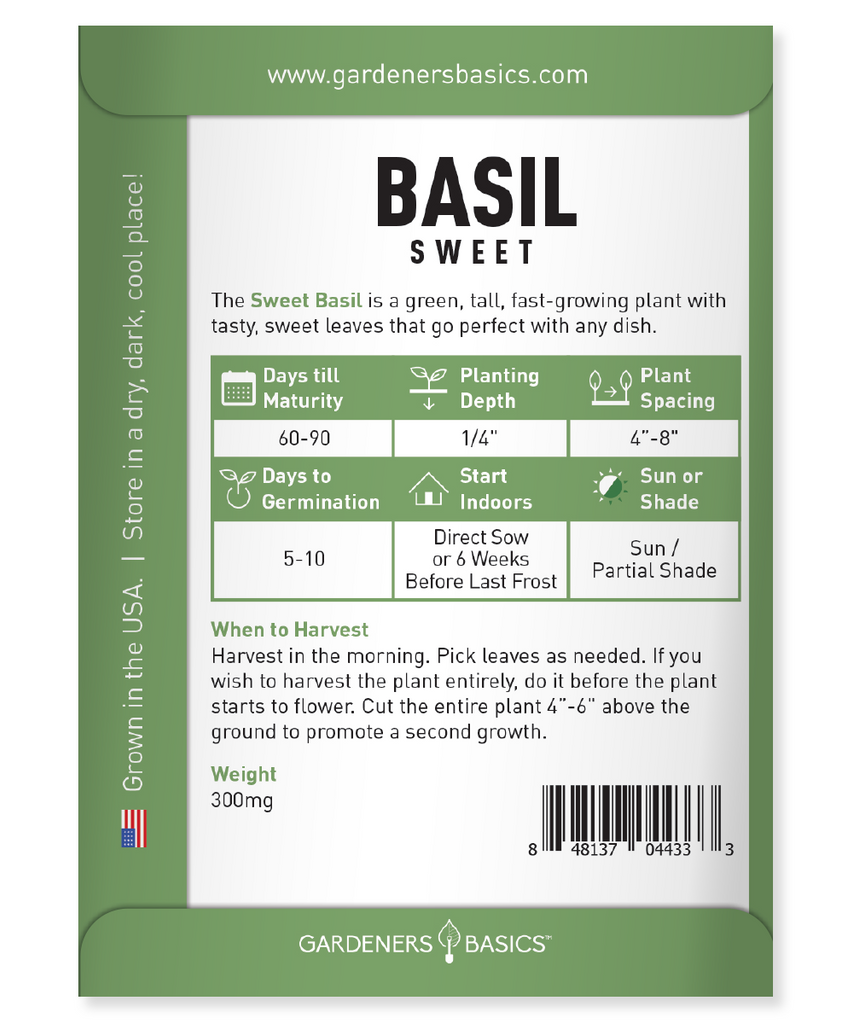 A Beginner's Guide to Growing Sweet Basil Seeds