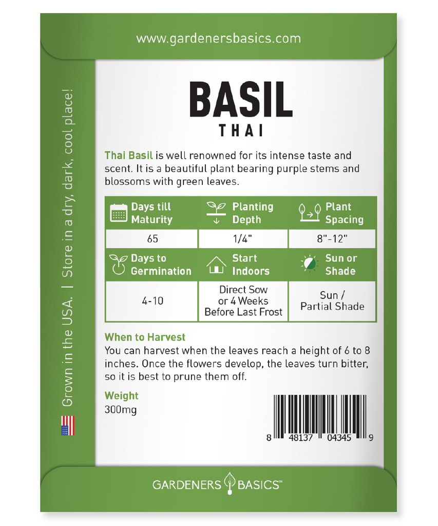 Cultivate Your Own Thai Basil: Quality Seeds for Delicious Asian-Inspired Dishes