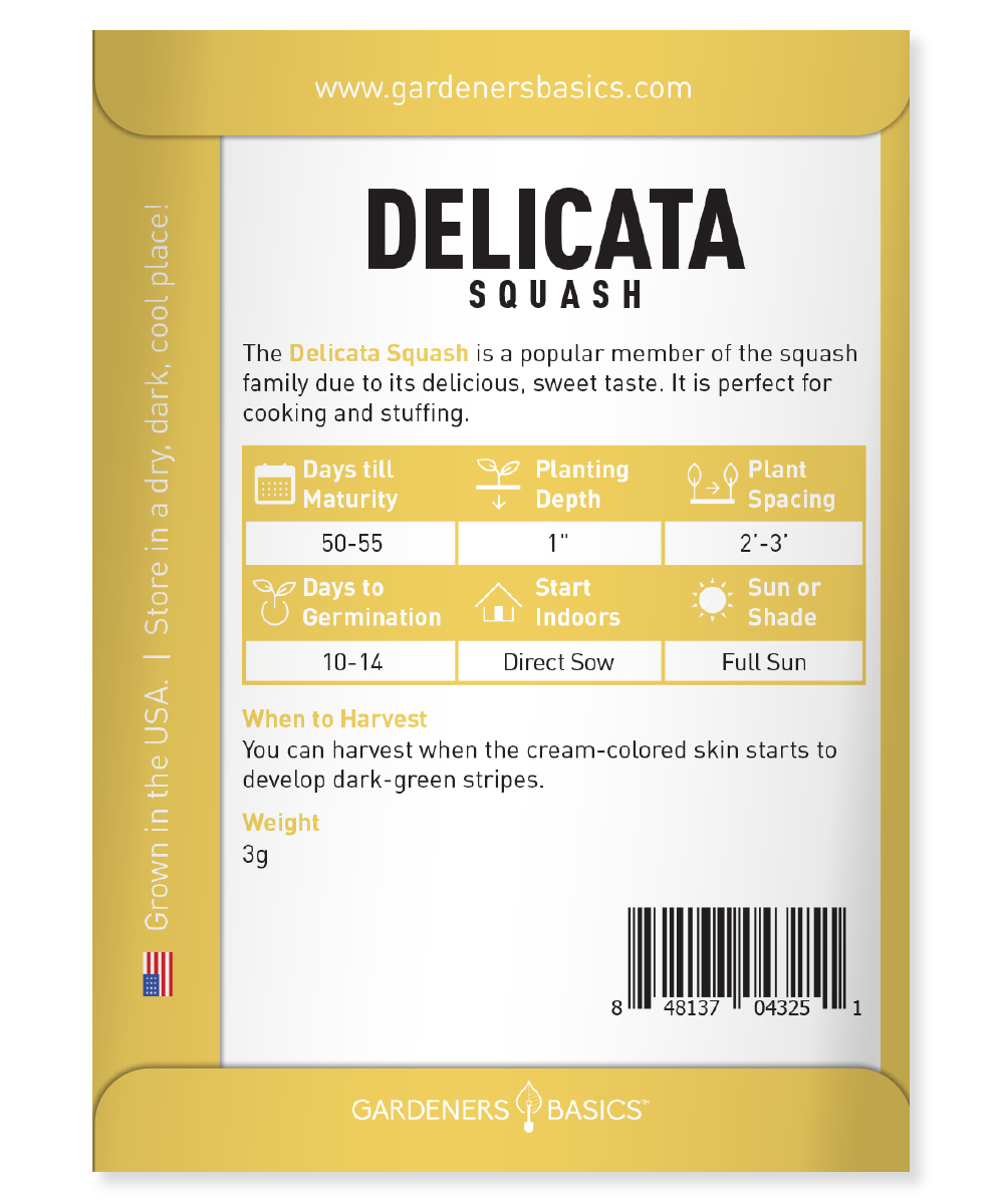 Cultivate Your Own Delicata Squash Paradise with Our Heirloom Seeds