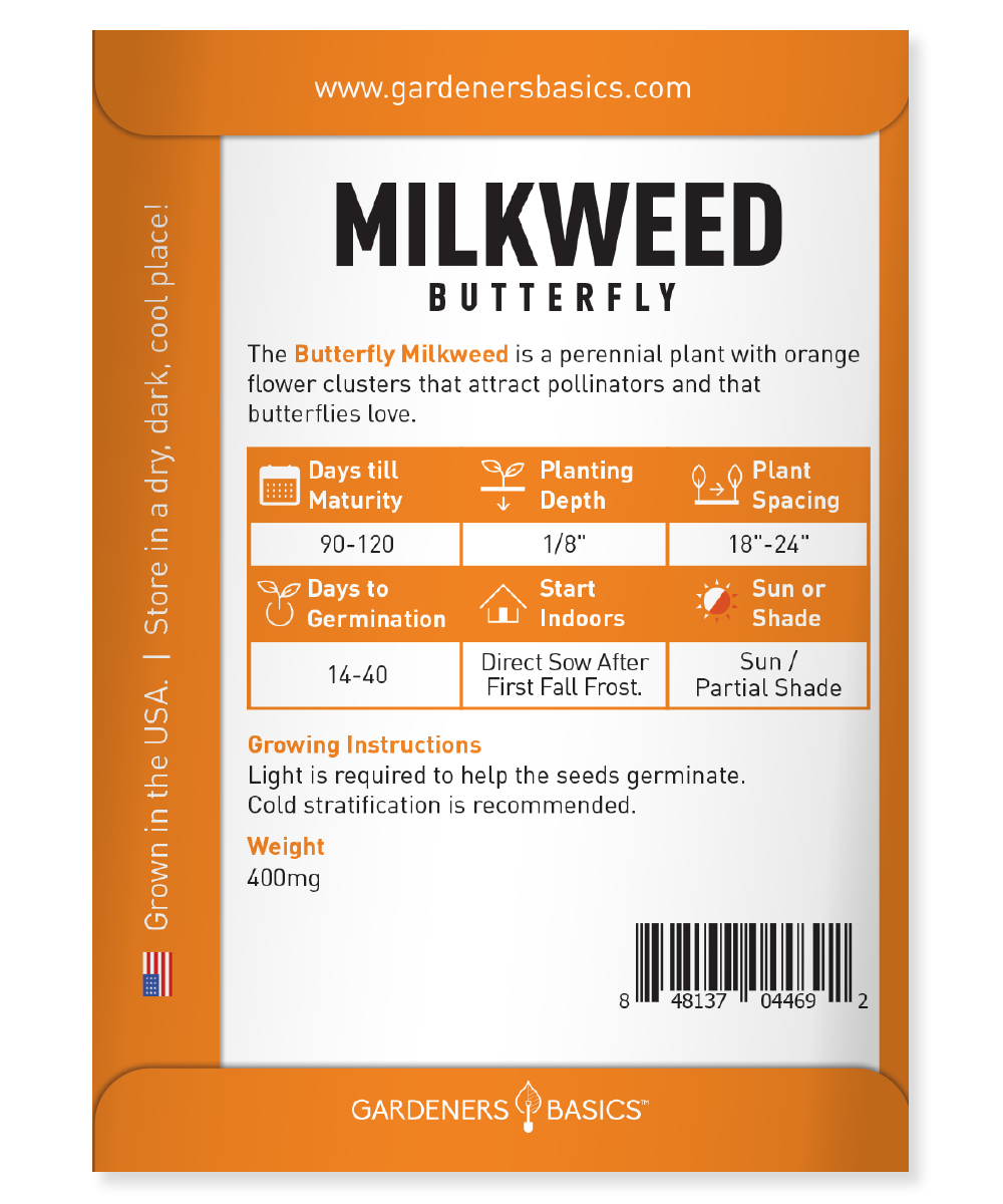 butterfly plant seeds for sale Butterfly Milkweed Seeds For Sale – Add Color and Pollinator Magnet – Gardeners Basics