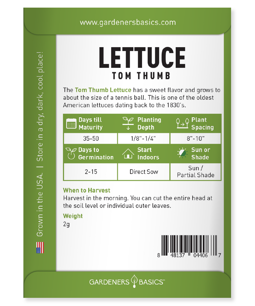 Tom Thumb Lettuce Seeds: Perfect for Beginner Gardeners