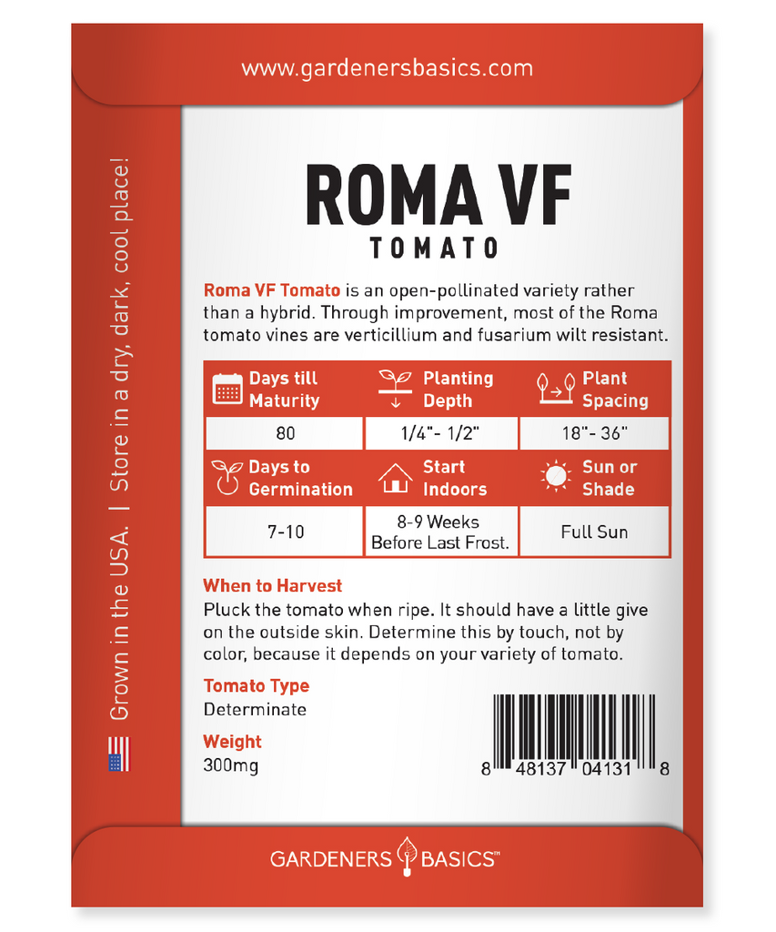 Roma VF Tomato Seeds For Planting Non-GMO Seeds Home Vegetable Garden