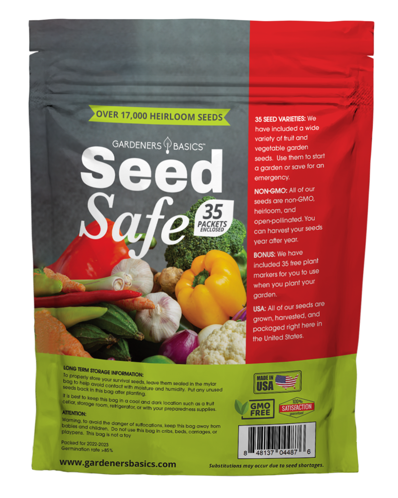 Seed Safe's Survival Seed Kit - 35 Varieties for Long-term Sustainability