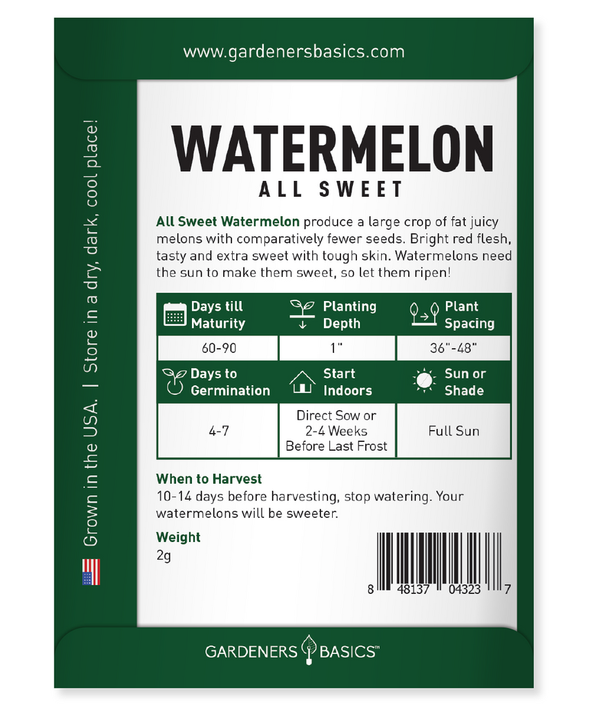 How to Grow All Sweet Watermelons from Heirloom Non-GMO Seeds