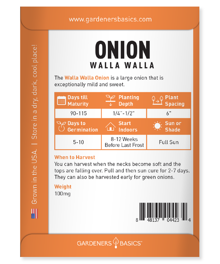 Walla Walla Sweet Onion Seeds A Gardener's Secret to Mild, Crunchy Onions