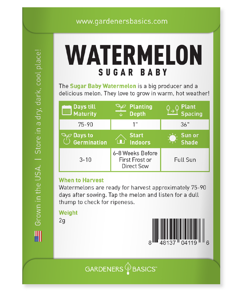 Sugar Baby Watermelon Seeds For Planting Non-GMO Seeds Home Fruit Garden