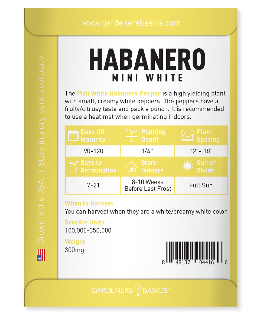 Premium White Habanero Seeds: Grow Fiery, Flavorful Peppers in Your Garden