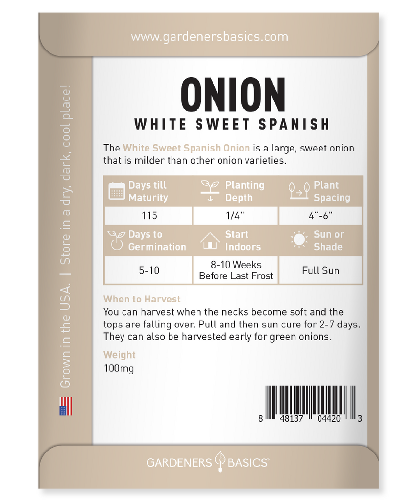 White Sweet Spanish Onion Seeds: Elevate Your Culinary Creations with Fresh Onions