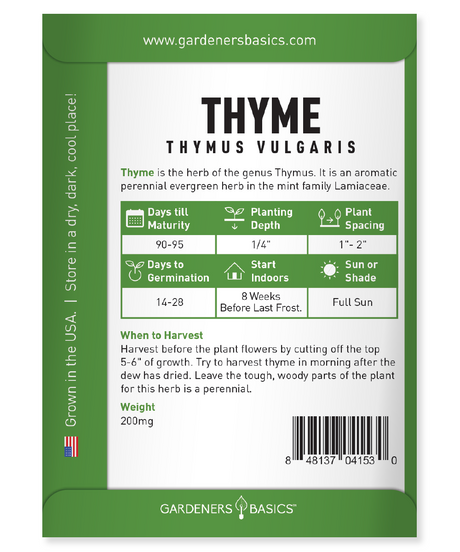 Winter Thyme Seeds: The Perfect Addition to Your Herb Collection