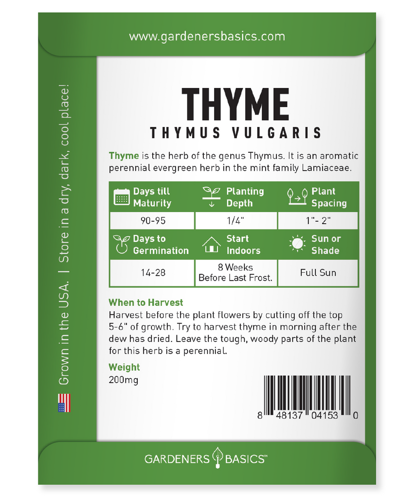Winter Thyme Seeds: The Perfect Addition to Your Herb Collection