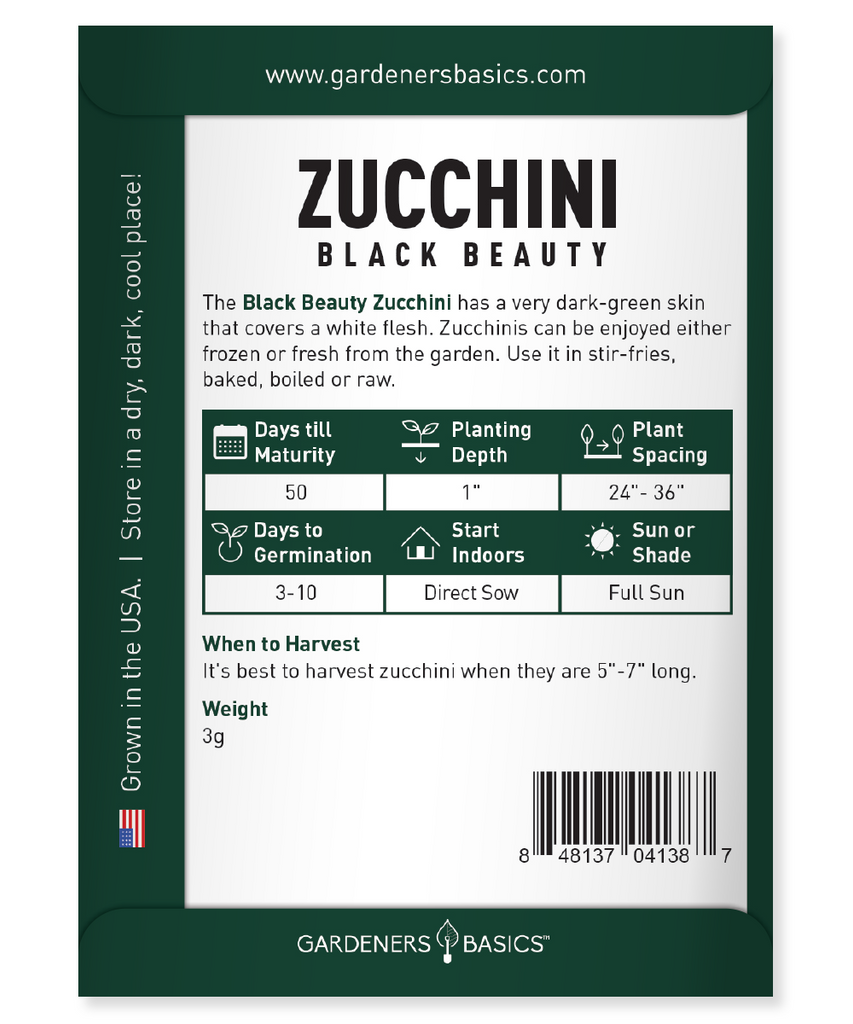 Black Beauty Zucchini Seeds For Planting Home Vegetable Garden Seeds Non-GMO
