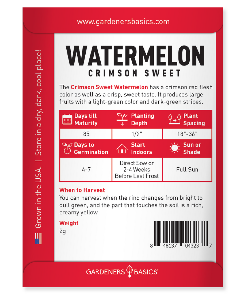 Crimson Sweet Watermelon Seeds For Planting Non-GMO Seeds Home Fruit Garden