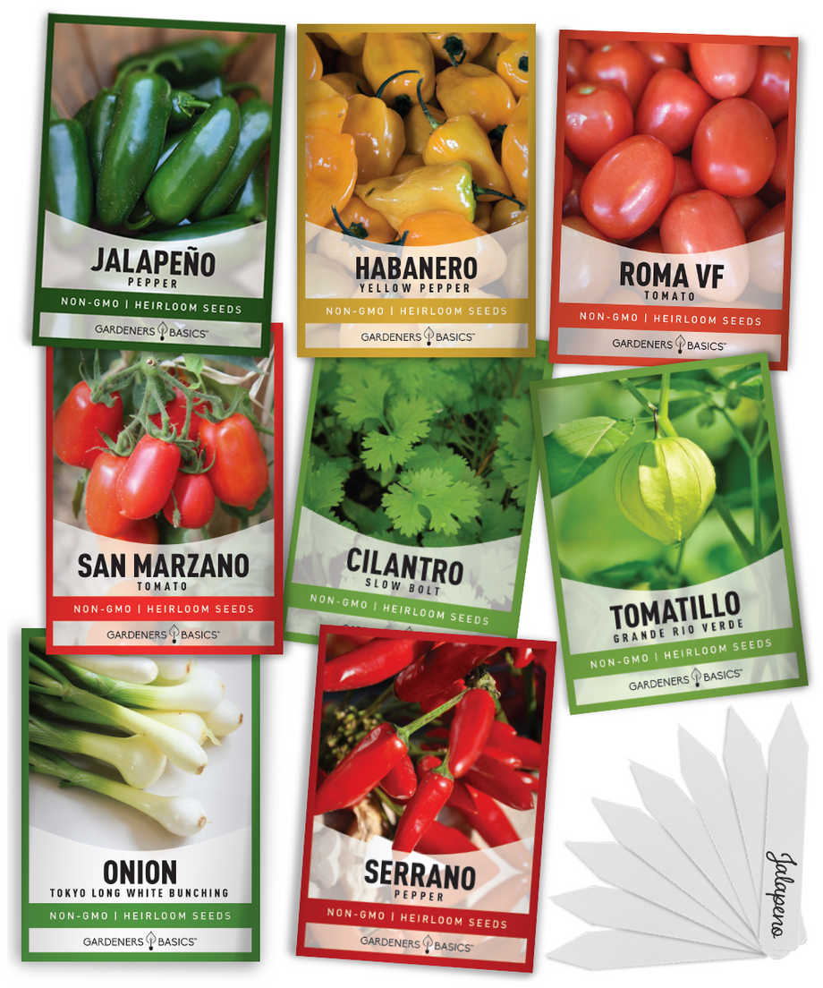 Grow Your Own Salsa Garden – 8 Hot Salsa Seeds Variety Pack – Gardeners  Basics
