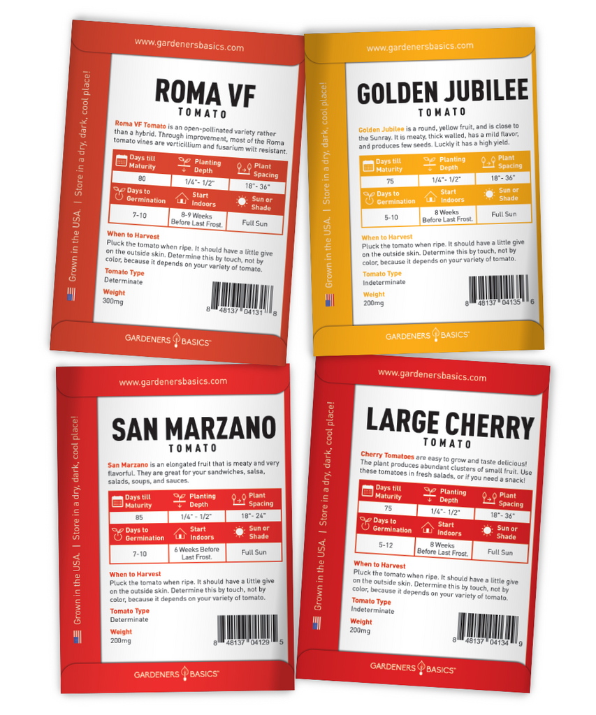 Tomato Seeds For Planting Variety Pack Non-GMO Seeds Home Tomato Garden