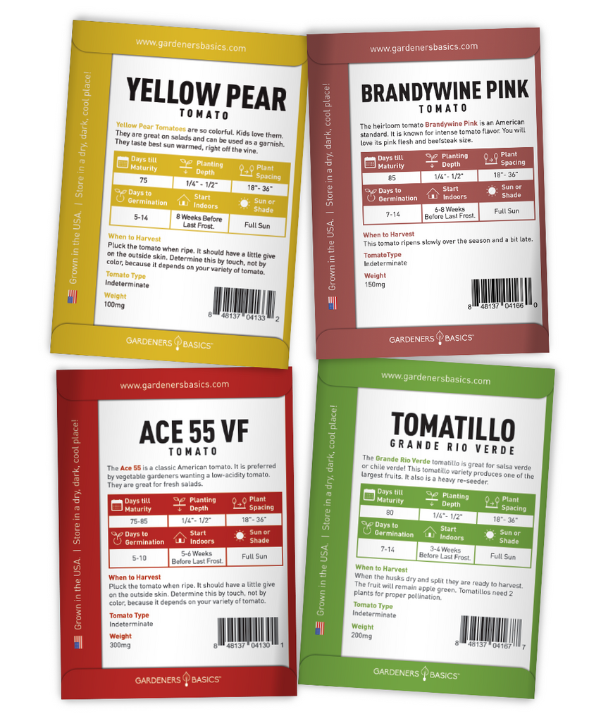 Tomato Seeds For Planting Variety Pack Non-GMO Seeds For Home Garden